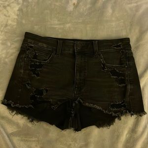 American eagle black jean shorts